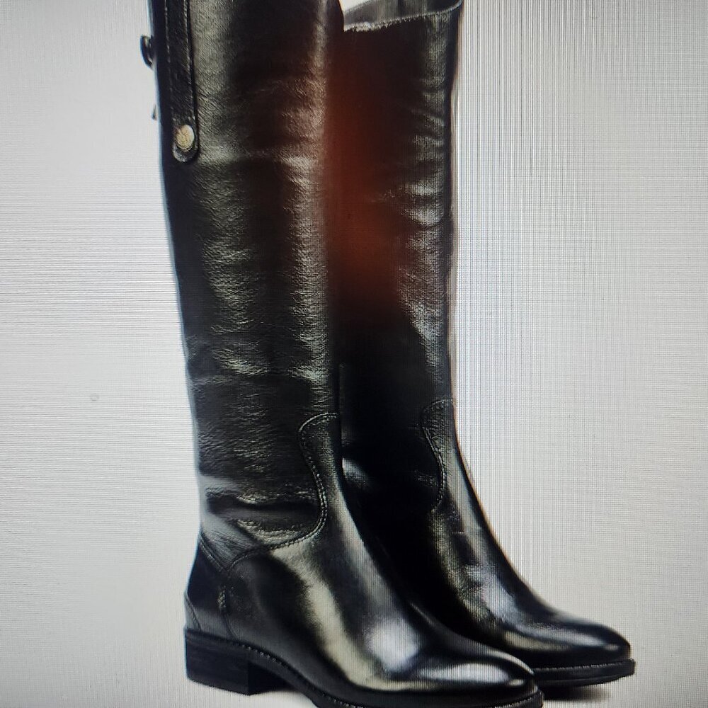 Sam Edelman "Penny" Black Leather boots. NIB. Size 5.5 Wide